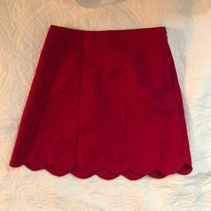 Scallop mini skirt